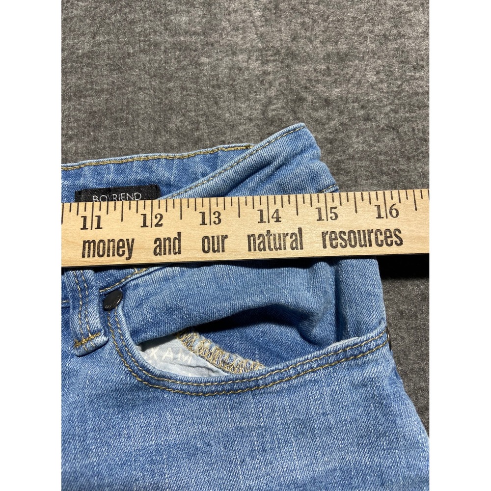 Max Jeans Boyfriend Blue Light Wash Embroidered Bird Swallow Straight Denim Pant